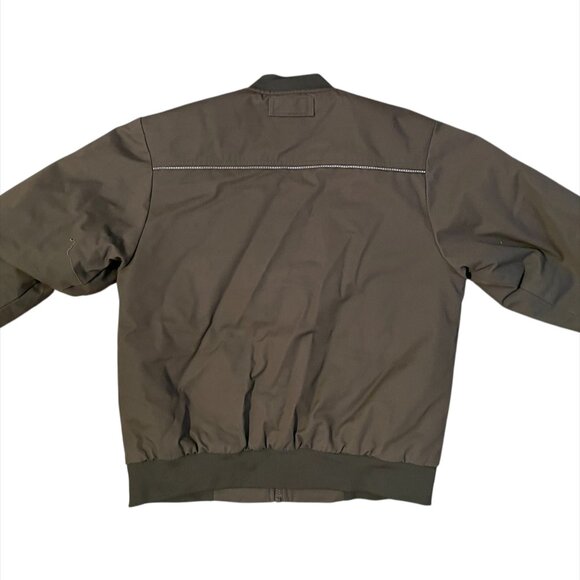 UPS Uniform - Vintage Twinhill Bomber Jacket Brown Reflective Full Zip - Picture 2 of 5